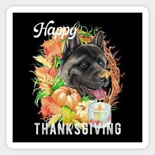 American Akita Dog Owner Thanksgiving Celebration Harvest Theme Magnet